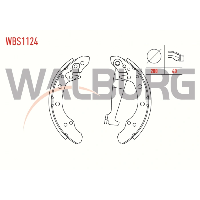 FREN PABUC BALATA ARKA GOLF III 1.6i LEVYELI 200X40 mm 1991-1999/GOLF III 1.9 TD- 1991-1999/FABIA 1.4 TDI- 1999-2007/FABIA II 1.4 TDI- 2006-2015/FAVORIT PICK UP 1.3 1992-1997