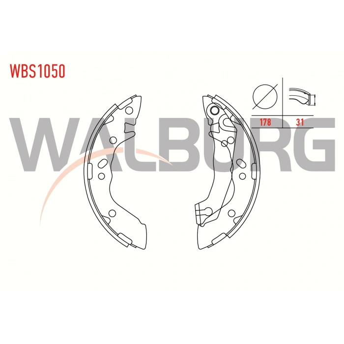 FREN PABUC BALATA ARKA HYUNDAI ACCENT I (X-3) 1.5i LEVYELI 180X31 mm 1994-2000/ ELANTRA 1.6i 2001-2007