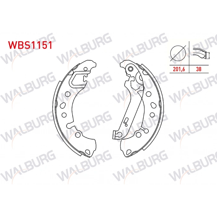 FREN PABUC BALATA ARKA LEVYELI 201,6X38mm FORD FIESTA VII 1.0 2017-