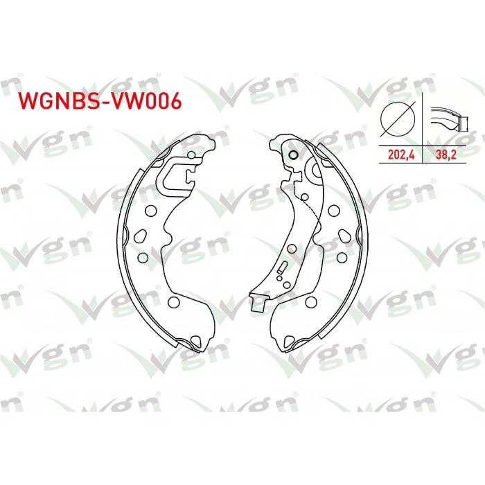 FREN PABUC BALATA ARKA LEVYELI 202,4X38,2mm VOLKSWAGEN POLO (AW1) 2018-/ SEAT IBIZA V (KJ1) 2017-