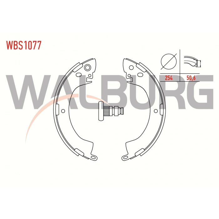 FREN PABUC BALATA ARKA MITSUBISHI L 200 (K7T,K6T) 2.5 D 254X50,6 mm 1996-2007/MITSUBISHI L300 (P0W,P1W) 2.5 D /MITSUBISHI L 200 (K7T,K6T) 2.0 1996-2007/MITSUBISHI L 200 (K7T,K6T) 2.5 TD 1996-2007