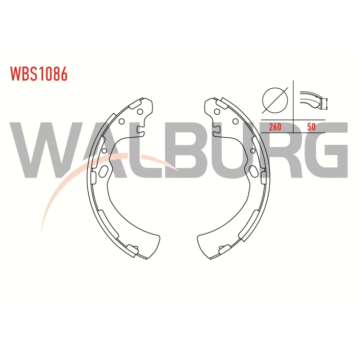 FREN PABUC BALATA ARKA NISSAN PICK UP (D22) 2.5 D 4X2 260X50 mm 1998-