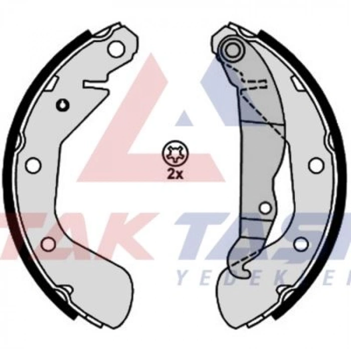 FREN PABUC BALATA ARKA OPEL CORSA B 1.0i 3-5 KAPI LEVYELI 200X29mm 1993-2000/ASTRA F 1.6i 1991-1998/CORSA B 1.4i 1993-2000/CORSA B 1.2i 16v 1993-2000/CORSA B 1.6i 16v 1993-2000/TIGRA 1.6 16v 1994-2000