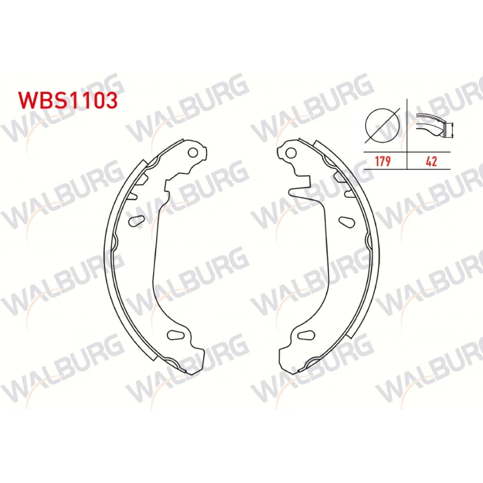 FREN PABUC BALATA ARKA RENAULT CLIO I 1.2 LEVYESIZ 179X42 mm 1990-1998/CLIO I 1.4 1990-1998/R21 OPTIMA 1.6 1986-1993/R21 MANAGER 1.7 1986-1993/R21 CONCORDE 2.0 1986-1993