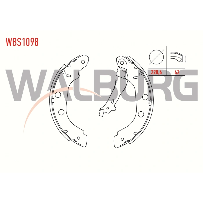 FREN PABUC BALATA ARKA RENAULT KANGOO (KC0/1) 1.5 DCI LEVYELI 228,6X42 mm 1998-2008/ KANGOO 1.9 DTI- 1998-2008/ KANGOO 1.4i 1998-2008