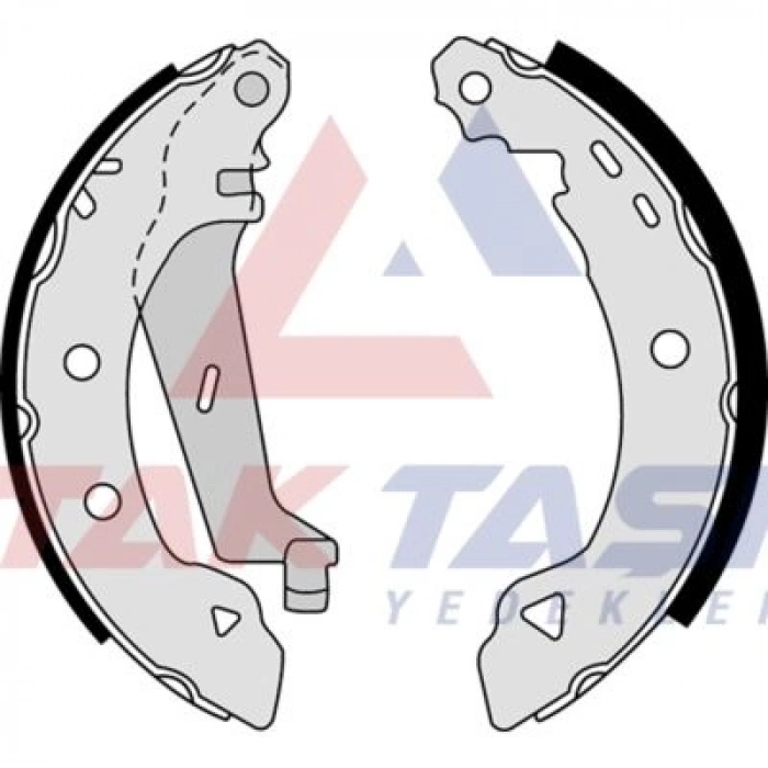 FREN PABUC BALATA ARKA RENAULT R19 1.4 LEVYELI 203X39 mm 1988-2001/ R19 1.6 1988-2001/ R19 1.9 D- 1988-2001/ R19 1.8i 16v- 1988-2001/ R19 1.7 1988-2001