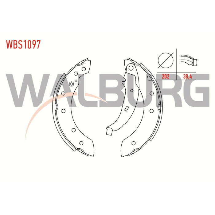 FREN PABUC BALATA ARKA RENAULT THALIA 1.5 DCI LEVYELI 202X38,4 mm 1998-2008/LAGUNA I 2.0i 1993-2001/SYMBOL II 1.5 DCI- 2008-2012/206 1.4 HDI- 1998-2006/CLIO II 1.5 DCI- 1998-2005