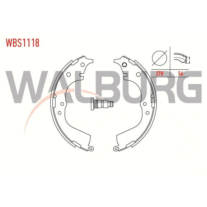FREN PABUC BALATA ARKA TOYOTA HI-LUX PICK UP (_N_) 2.4 D 270X56 mm 1983-2005/TOYOTA HIACE IV (_H1_,_H2_) 2.4 TD 1996-2006/TOYOTA HIACE IV (_H1_,_H2_) 2.5 D4D 1996-2006