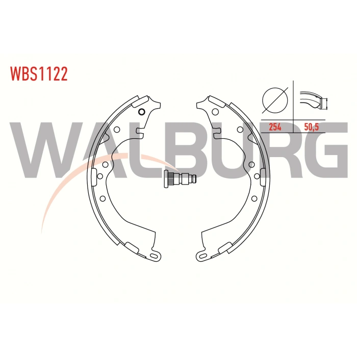 FREN PABUC BALATA ARKA TOYOTA HI-LUX PICK UP (TGN1_, GGN2_, GGN1_, KUN2_, KUN1_) 2.5 D-4D 4X2 254X50,5 mm 2005- / TOYOTA HILUX (_N_) 2.5 D4D 1983-2005