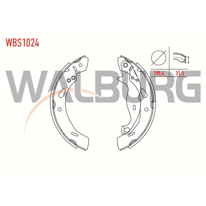 FREN PAPUC BALATA ARKA FORD FIESTA VI 1.4 TDCI 199,4X31,5 mm 2008-2012/FORD FIESTA VII 1.5 TDCI 2012-