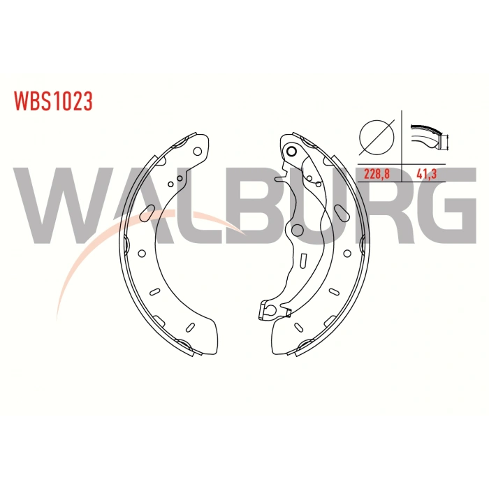 FREN PAPUC BALATA ARKA TRANSIT COURIER 1.6 TDCI LEVYELI 228,8X41,3 mm 2014-/B-MAX 1.5 TDCI 2012-/B-MAX 1.6i 2012-/FOCUS III 1.6 TDCI 2011-2015/FOCUS III 1.5 TDCI 2011-2015