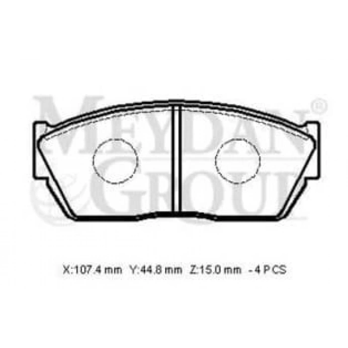 HONDA ACCORD- 79/81; ÖN FREN BALATASI (DİSK) (107,4X43X15) (DAIWA)