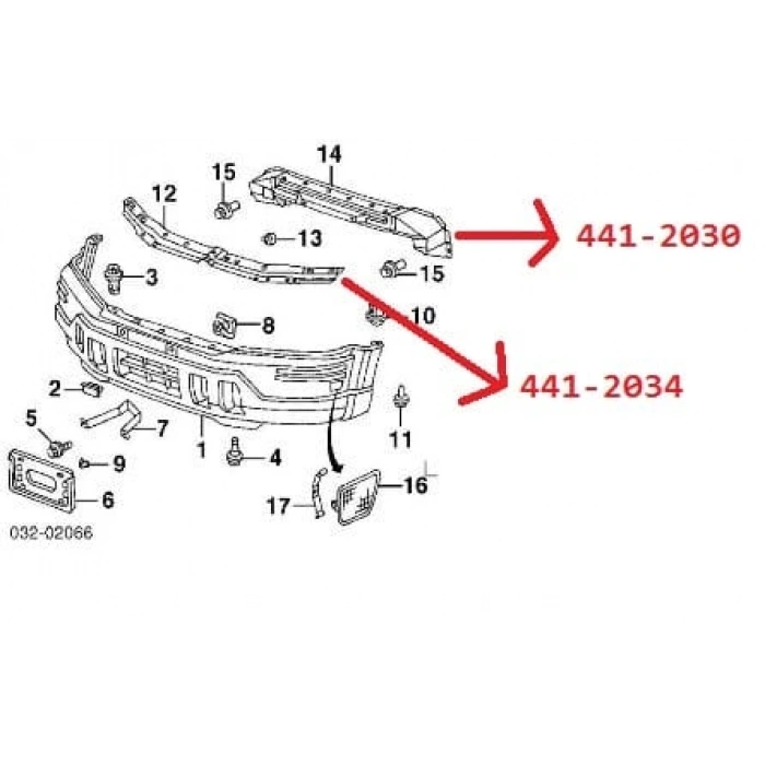 HONDA CRV- 97/01; ÖN TAMPON DEMİRİ ÜST (TW)
