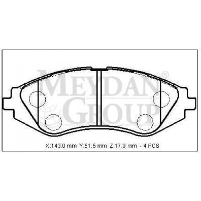 HONDA JAZZ- 09/13; ÖN FREN BALATASI (DİSK) (136,5X51,4X15,9 (DAIWA)