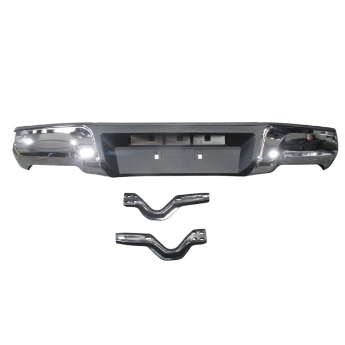 ISUZU D MAX- PICK UP- 17/19; ARKA TAMPON NİKELAJ KAPLAMALI (BAĞLANTI AYAKLARI İLE BİRLİKTE) (TW)