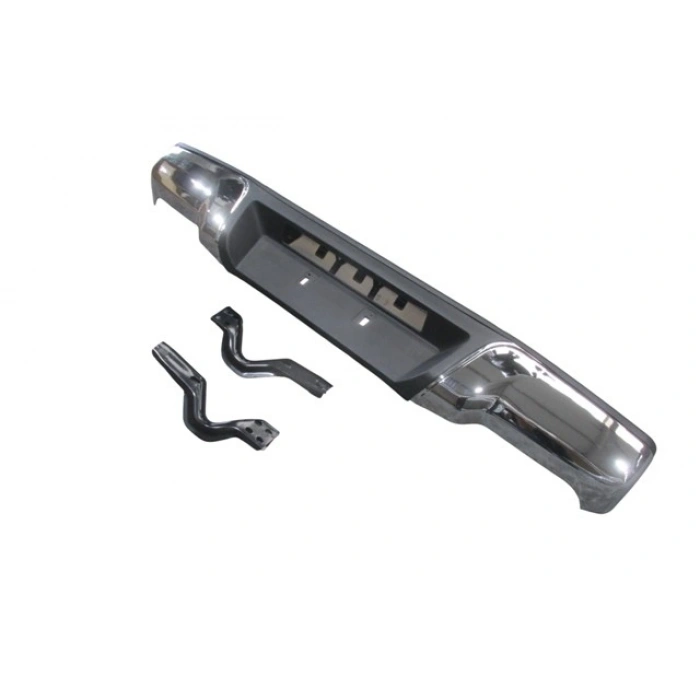 ISUZU D MAX- PICK UP- 17/19; ARKA TAMPON NİKELAJ KAPLAMALI (BAĞLANTI AYAKLARI İLE BİRLİKTE) (TW)