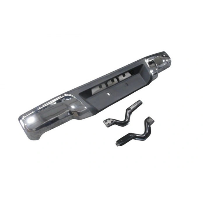 ISUZU D MAX- PICK UP- 17/19; ARKA TAMPON NİKELAJ KAPLAMALI (BAĞLANTI AYAKLARI İLE BİRLİKTE) (TW)