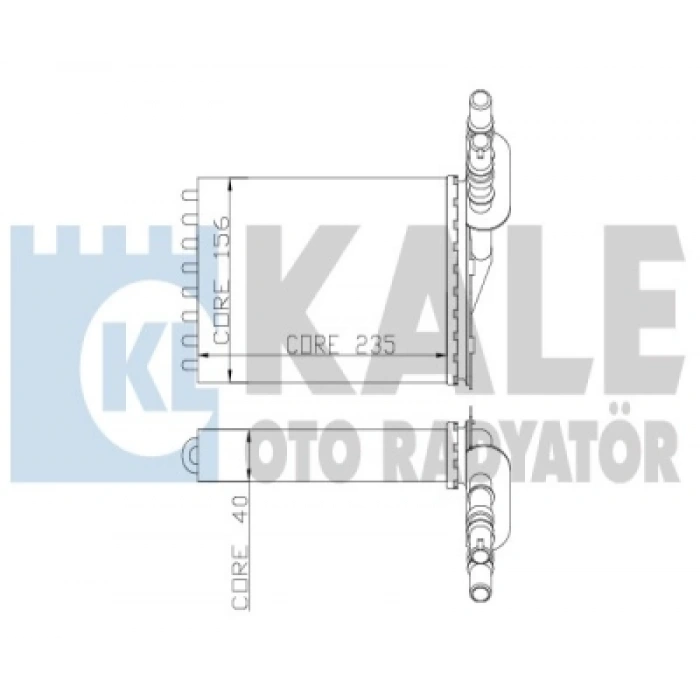 KALORIFER RADYATÖRÜ BAKIR BORULU CLIO II-KANGOO 98-> BM 97-00