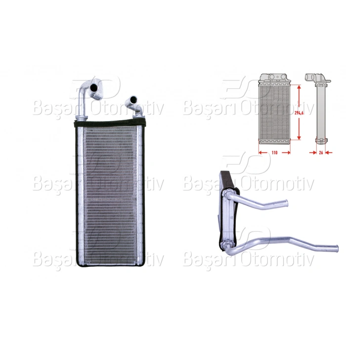 KALORIFER RADYATORU BRAZING 110X295 MM HONDA CRV 2.0 I 16V 02-200