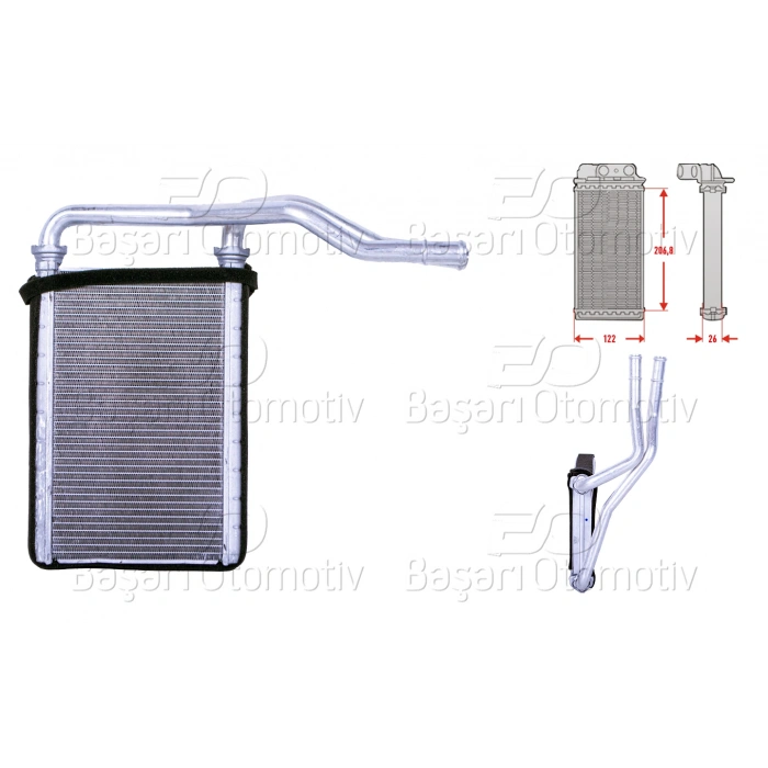 KALORIFER RADYATORU BRAZING 123X207 MM SUZUKI SWIFT SX4 SWIFT4 1.2 1.3 DD 1.6 AWD 06 >