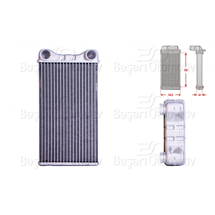 KALORIFER RADYATORU BRAZING 133X140 MM AUDI A4 1.6 1.8 T1.9 TDI 2.0 FSI 2.5 TDI 3.0 QUATTRO SEAT EXEO 1.8 T2.0 TDI 2000>