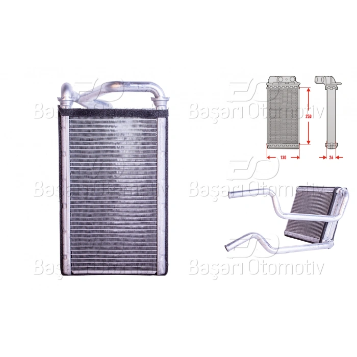 KALORIFER RADYATORU BRAZING 134X253 MM HONDA CR-V III 2.0 I-VTEC-2.2I CTDI 06-12