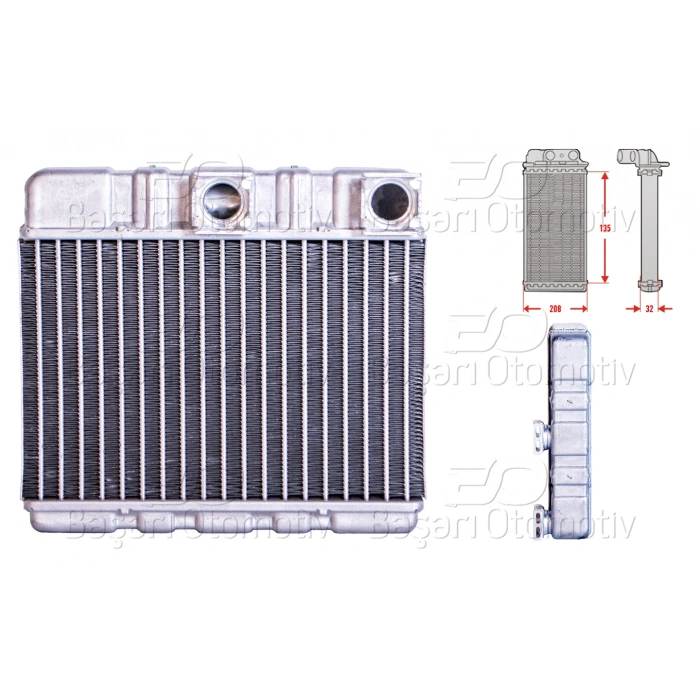 KALORIFER RADYATORU BRAZING 135X208 MM BMW E46 316 I 318 D 318 I 320 I 325 I BMW X3 18D 20 D 25 I 30 D 30 I 35 D 98 >