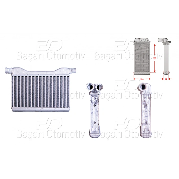 KALORIFER RADYATORU BRAZING 135X244 MM BMW 5 518 D 525 D 530 D 535 D 550 I BMW 7 730 D 740 I 750 760 I 09 >