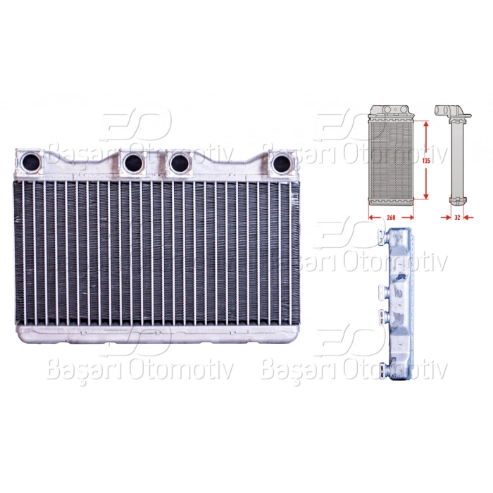 KALORIFER RADYATORU BRAZING 135X268 MM BMW E38 7 725 TDS 728 I 730 D 740 D 750 I 94 >