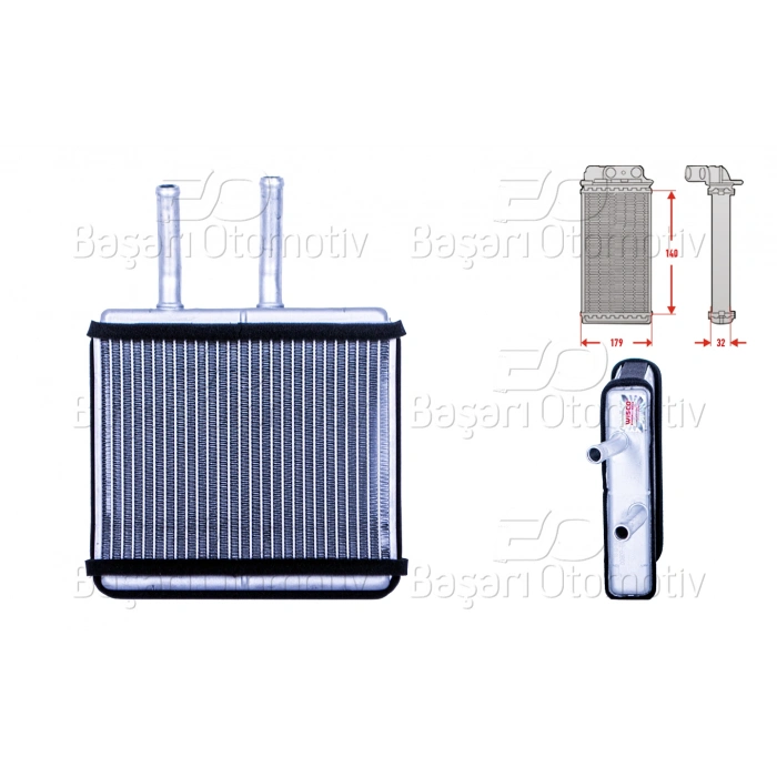 KALORIFER RADYATORU BRAZING 140X179X32 MM SUZUKI BALENO 1.3 I 1.6 I 1.8 GTX 1.9 TD CULTUS 2 1.0 1.3 SWIFT2 1.3 1.6 I 1989 >