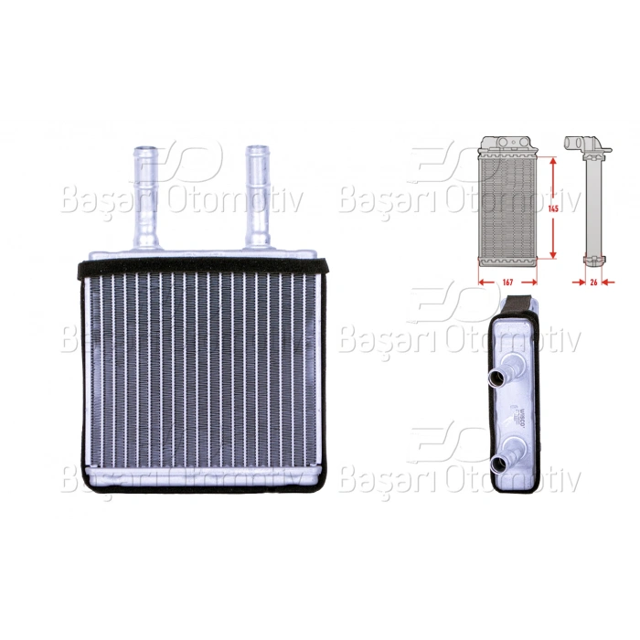 KALORIFER RADYATORU BRAZING 141X165 MM HYUNDAI ATOS 1.0 I 98 >