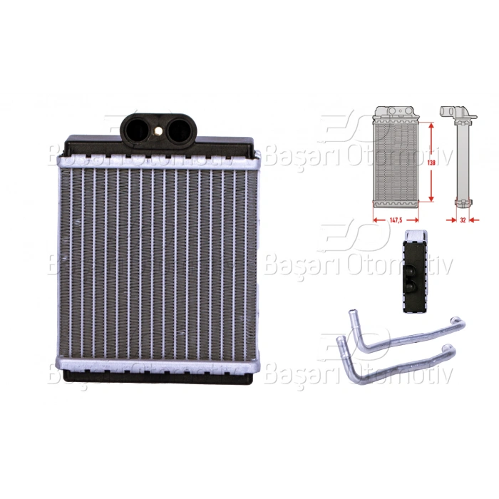 KALORIFER RADYATORU BRAZING 142X142 MM SUZUKI VITARA (ET, TA, TD) 1.6 88-98 SUZUKI SIDEKICK 1.6 89-98