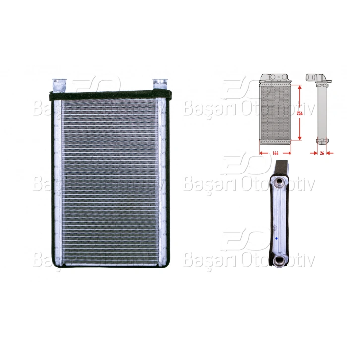 KALORIFER RADYATORU BRAZING 143X252 MM BMW 320d 04-11 BMW X1 (E84) 18i sDrive 09-15 BMW 325 i xDrive 08-11
