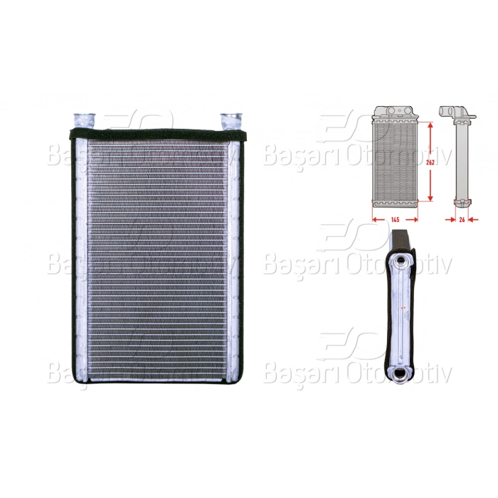 KALORIFER RADYATORU BRAZING 144X253 MM BMW 320d 04-11 BMW X1 (E84) 18i sDrive 09-15 BMW 325 i xDrive 08-11