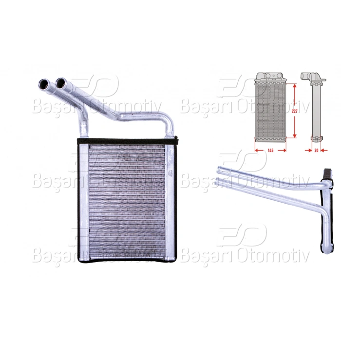 KALORIFER RADYATORU BRAZING 145X232 MM HYUNDAI ACCENT3 1.4 GL 1.5 CRDI 1.6 GLS 05 >