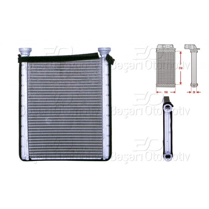 KALORIFER RADYATORU BRAZING 146X222 MM TOYOTA CORLLA 1.4 WT1.6 1.8 WT2.0 D 02 >
