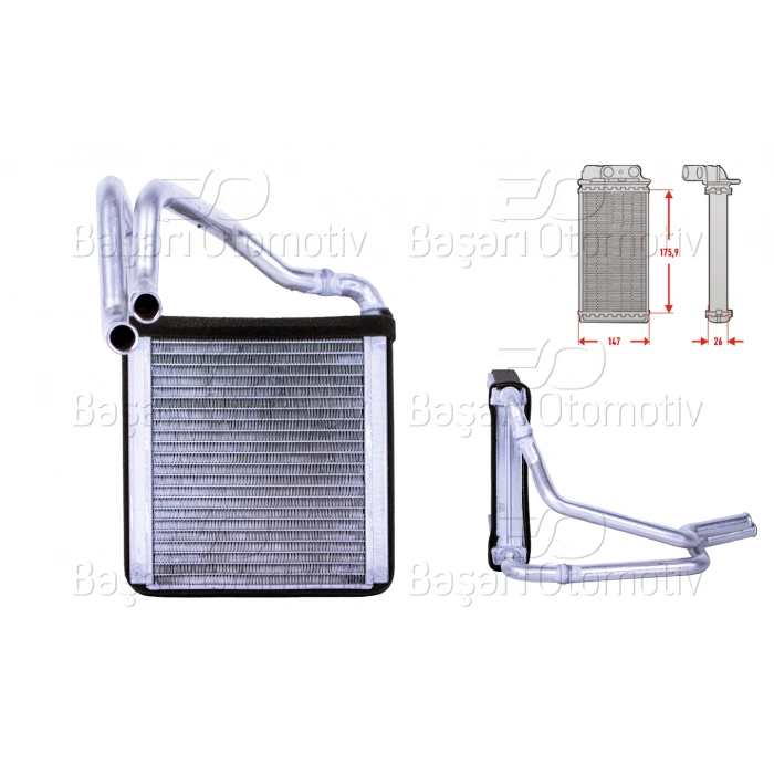 KALORIFER RADYATORU BRAZING 147X176 MM HONDA JAZZ 09-12