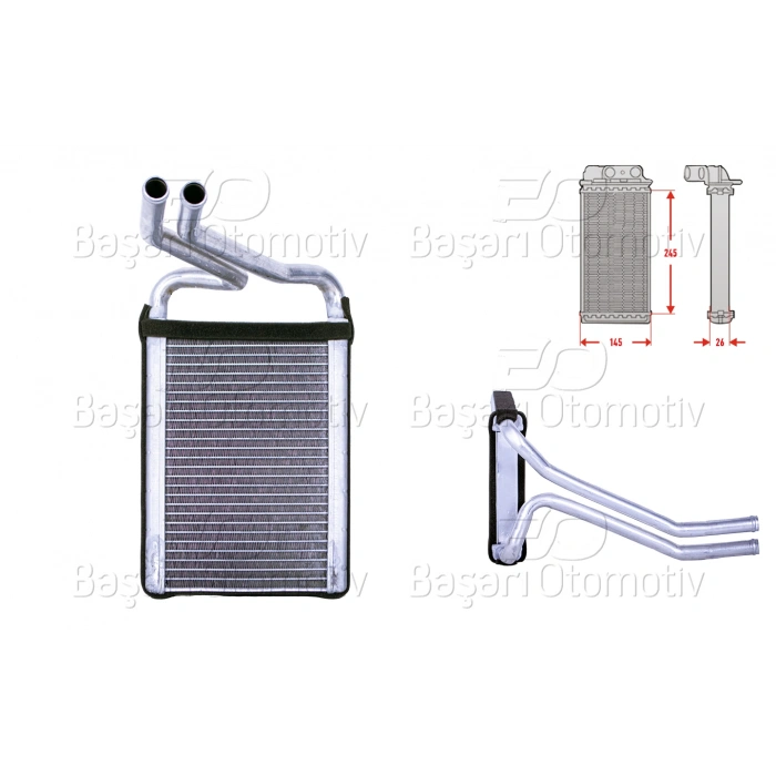 KALORIFER RADYATORU BRAZING 148X249X26 HYUNDAI GRAND SANTA FÉ | SANTA FE XL | MAXCRUZ 2.2CRDI 3.0GDI 3.3 13-