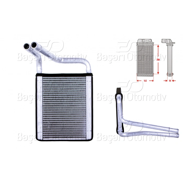 KALORIFER RADYATORU BRAZING 150X220 MM KIA RIO 2 (JB) | PRIDE 1.4 16V 1.5CRDI 1.6CVVT 05-11