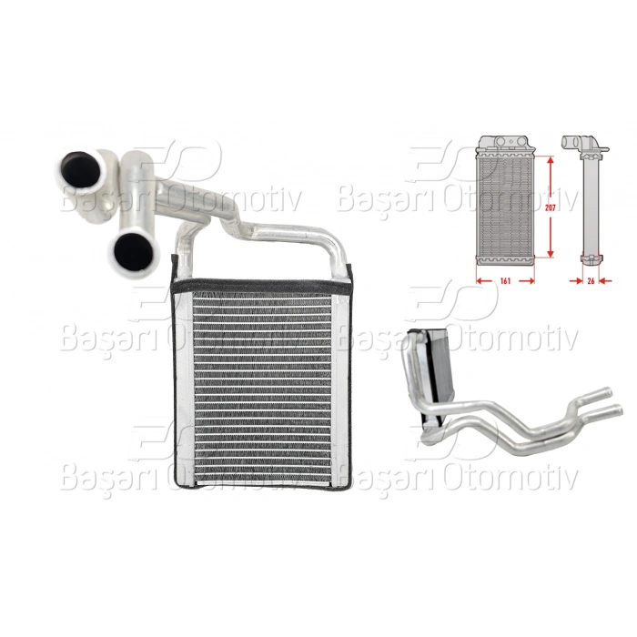 KALORIFER RADYATORU BRAZING 151X208 MM HYUNDAI ELANTRA 4 Sedan (HD) | AVANTE 2.0 CVVT 06-10