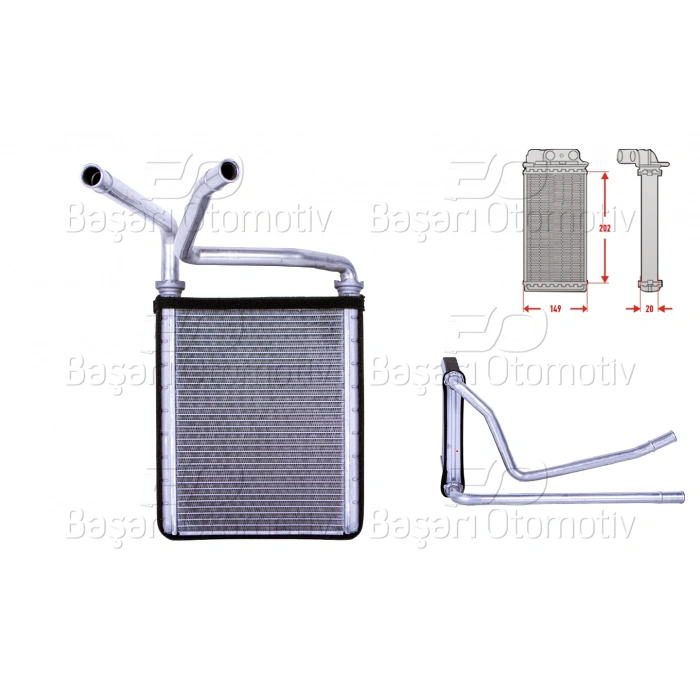 KALORIFER RADYATORU BRAZING 154X220,6 MM TOYOTA COROLLA 05-08