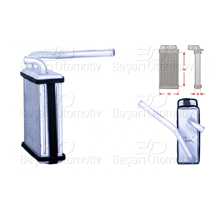 KALORIFER RADYATORU BRAZING 160X155 MM MITSUBISHI CANTER FE304