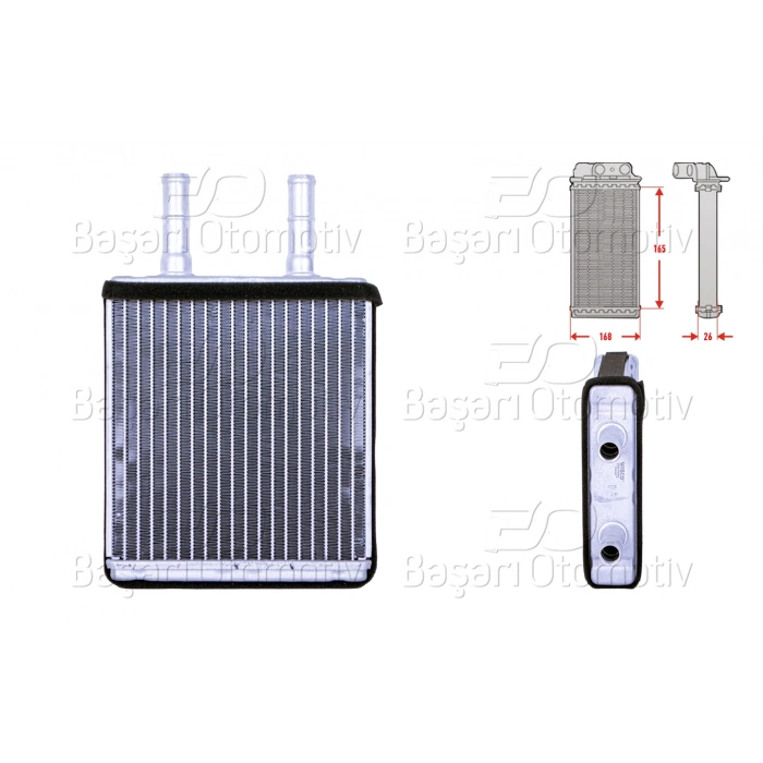 KALORIFER RADYATORU BRAZING 165X163 MM HYUNDAI GETZ 1.1 1.3 1.4I 1.5CRDI 02-09