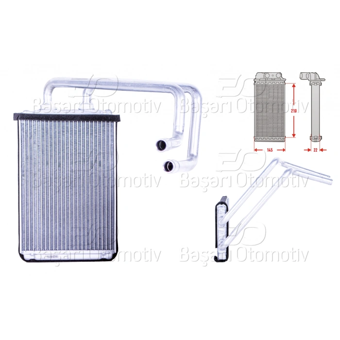 KALORIFER RADYATORU BRAZING 166X170 MM HYUNDAI COUPE 1.6 16V 2.0 2.7 V6 ELANTRA 1.6 2.0 CRDI 00 >