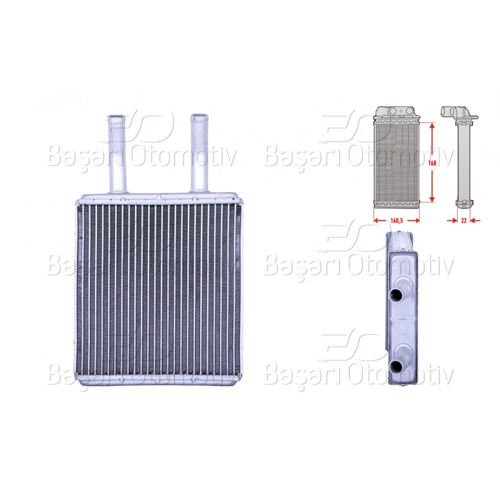 KALORIFER RADYATORU BRAZING 168X165 MM HYUNDAI ACCENT1.3 I 12V 1.5 I 16V LANTRA 2 1.6 I 1.8 16V 2.0 16V 94 >