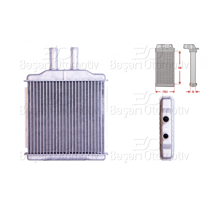 KALORIFER RADYATORU BRAZING 170X163 MM CHEVROLET LACETTI 1.4 16V 1.8 2.0 D NUBIRA ESTATE 1.6 1.8 2.0 D 05 >