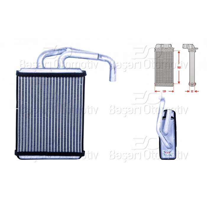 KALORIFER RADYATORU BRAZING 180X159 MM MITSUBISHI L-200 1999-2005