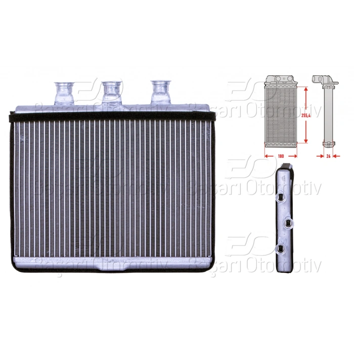 KALORIFER RADYATORU BRAZING 180X261 MM BMW E65-66 7 730D 745 D 760 D 01 >