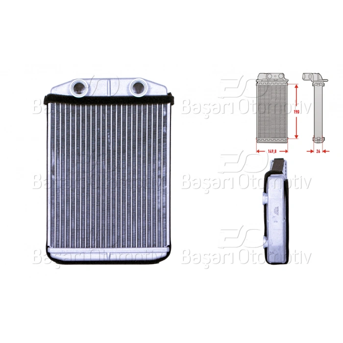 KALORIFER RADYATORU BRAZING 190x157 MM RENAULT EXPRESS 1.5 Blue dCi 95 (F6AB) 21> DACIA LODGY (JS_) 1.5 dCi 12> DACIA DOKKER MPV (KE_) 1.5 dCi 12>