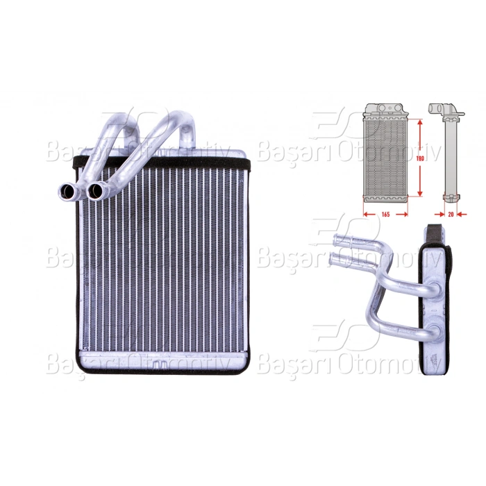 KALORIFER RADYATORU BRAZING 195X170 MM KIA SORENTO 2.4 2.5 CRDI 3.5 V6 4WD 02 >